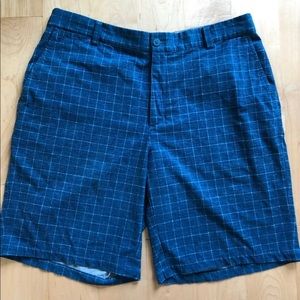Nike Men's Blue Checkered Plaid Golf Shorts Sz 34